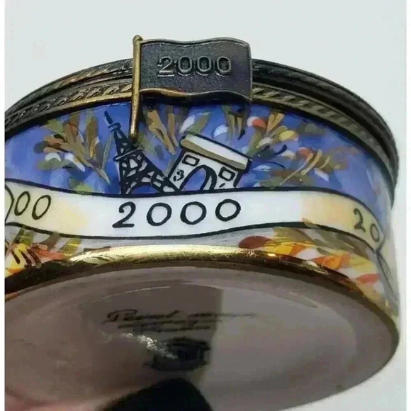 La Gloriette Limoges Millennium Eiffel Tower Arc de Triomphe Trinket Box Ltd Ed - Picture 9 of 13